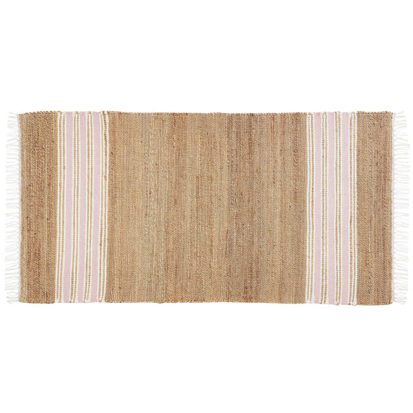 Highland Dunes Jute Area Rug Pastel Pink MIRZA Wayfair.co.uk